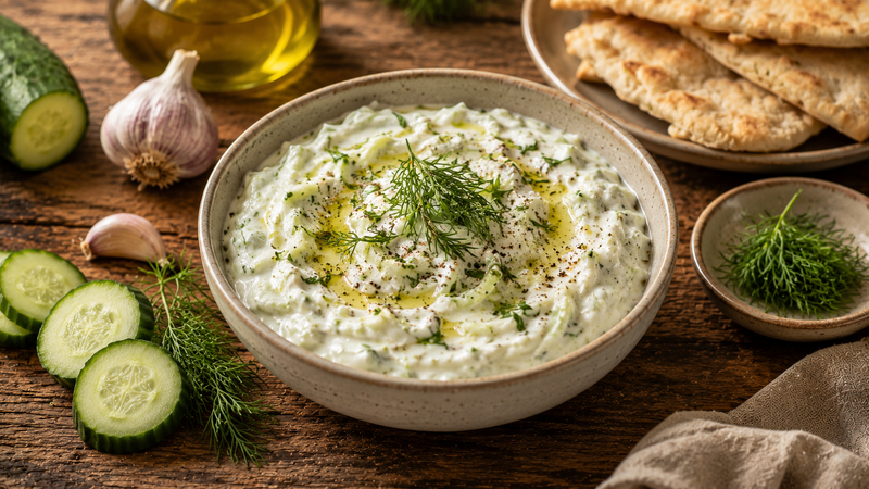 Tzatziki mit frischem Dill