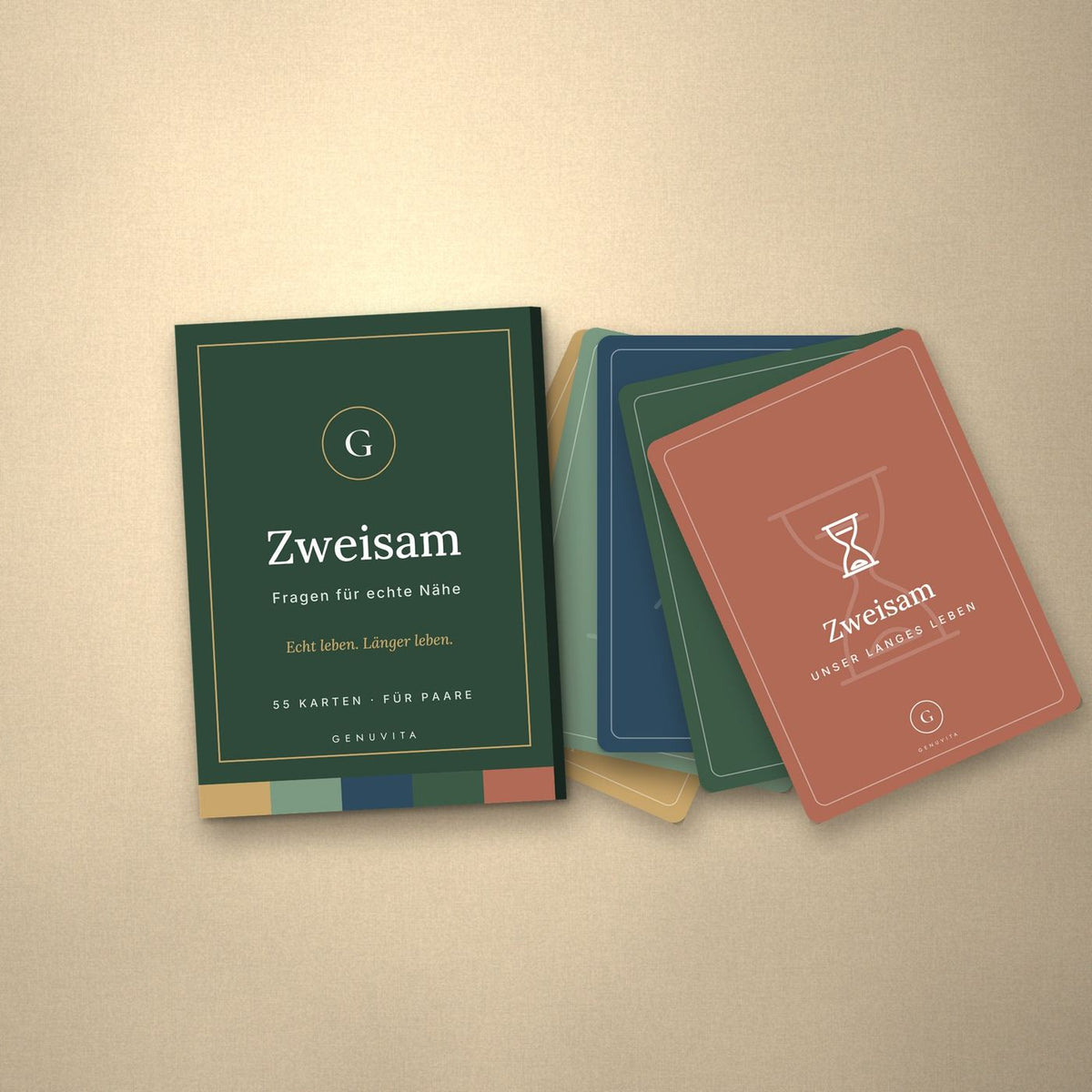 Zweisam – Kartenspiel für Paare in bedruckter Box